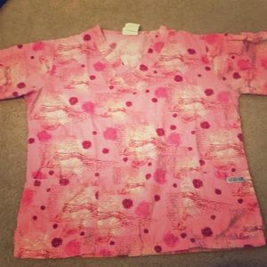 Pink scrub top